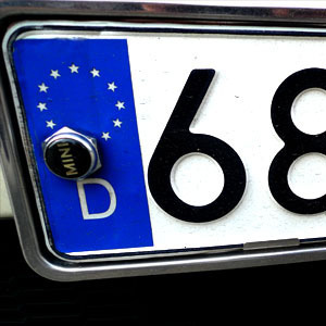 유럽자동차 번호판